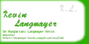 kevin langmayer business card